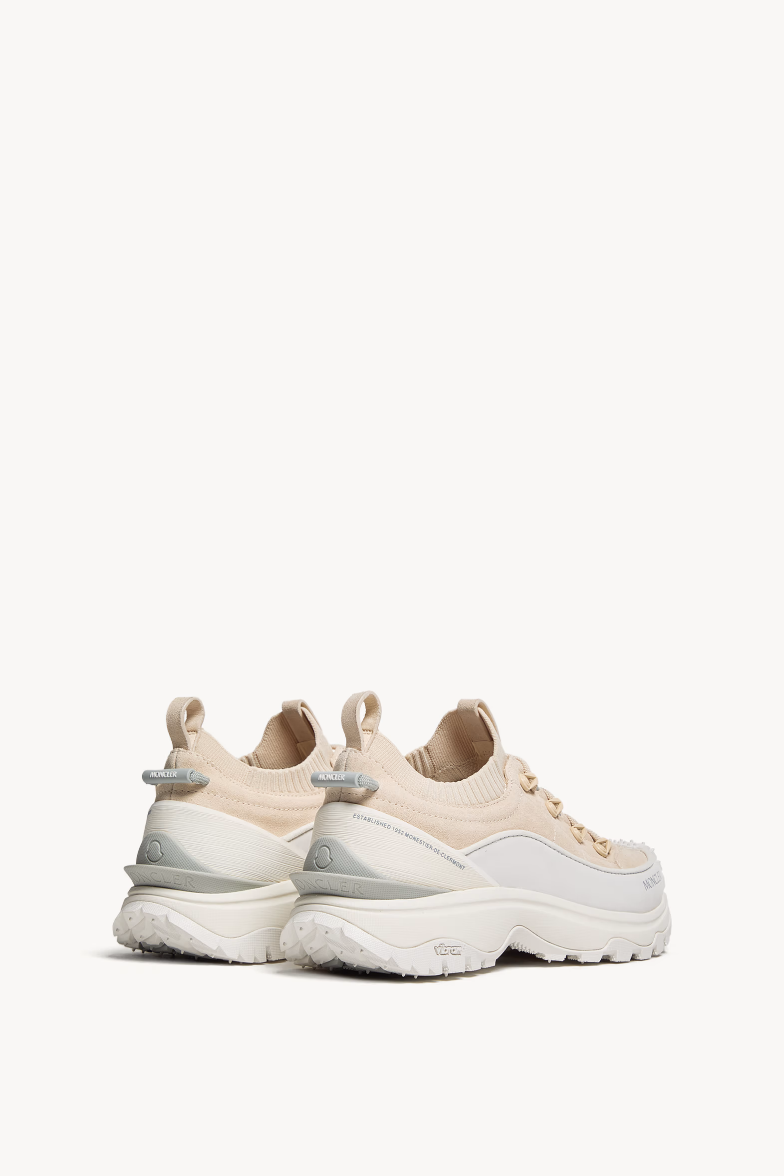 Trailgrip Lite3 Nubuck & Suede Sneakers Men White Ivory Moncler 5